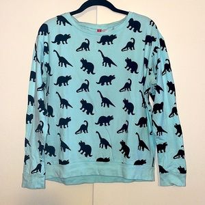 Dinosaur Sweatshirt - H&M - Light Blue - Size Small